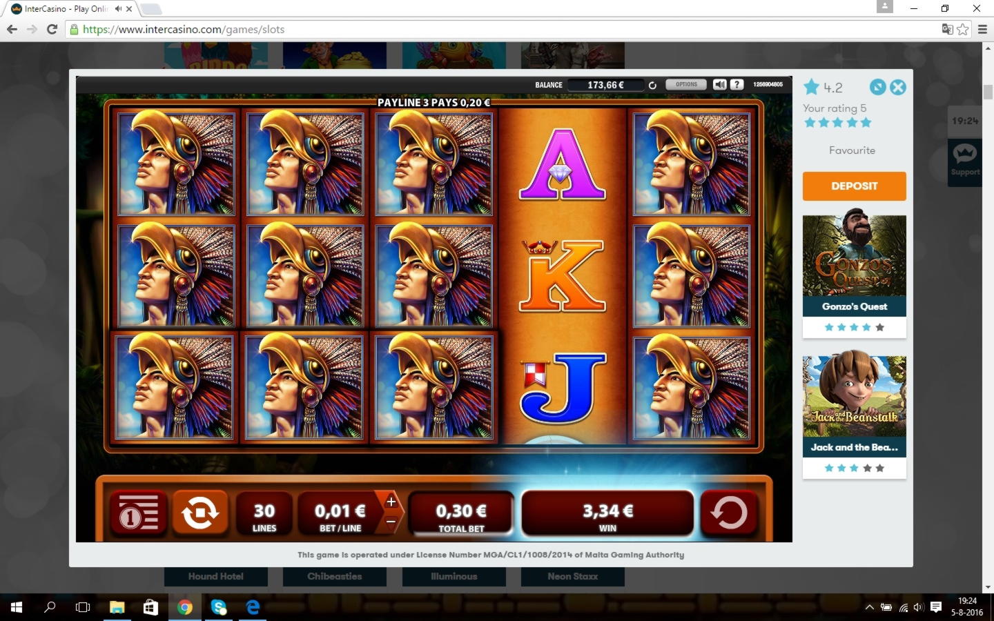 $1950 no deposit casino bonus at Spin Palace Casino